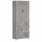 vidaXL Credenza Grigio Sonoma 69,5x34x180 cm in Legno Multistrato vidaXL Credenza Grigio Sonoma 69,5x34x180 cm in Legno Multistrato