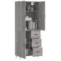 vidaXL Credenza Grigio Sonoma 69,5x34x180 cm in Legno Multistrato vidaXL Credenza Grigio Sonoma 69,5x34x180 cm in Legno Multistrato