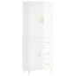 vidaXL Credenza Bianco Lucido 69,5x34x180 cm in Legno Multistrato vidaXL Credenza Bianco Lucido 69,5x34x180 cm in Legno Multistrato