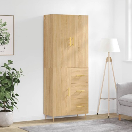 vidaXL Credenza Rovere Sonoma 69,5x34x180 cm in Legno Multistrato