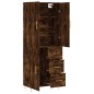 vidaXL Credenza Rovere Fumo 69,5x34x180 cm in Legno Multistrato vidaXL Credenza Rovere Fumo 69,5x34x180 cm in Legno Multistrato