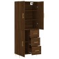 vidaXL Credenza Rovere Marrone 69,5x34x180 cm in Legno Multistrato vidaXL Credenza Rovere Marrone 69,5x34x180 cm in Legno Multistrato