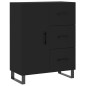 vidaXL Credenza Nera 69,5x34x180 cm in Legno Multistrato vidaXL Credenza Nera 69,5x34x180 cm in Legno Multistrato