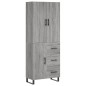 vidaXL Credenza Grigio Sonoma 69,5x34x180 cm in Legno Multistrato vidaXL Credenza Grigio Sonoma 69,5x34x180 cm in Legno Multistrato