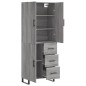 vidaXL Credenza Grigio Sonoma 69,5x34x180 cm in Legno Multistrato vidaXL Credenza Grigio Sonoma 69,5x34x180 cm in Legno Multistrato