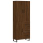 vidaXL Credenza Rovere Marrone 69,5x34x180 cm in Legno Multistrato vidaXL Credenza Rovere Marrone 69,5x34x180 cm in Legno Multistrato