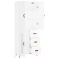 vidaXL Credenza Bianca 69,5x34x180 cm in Legno Multistrato vidaXL Credenza Bianca 69,5x34x180 cm in Legno Multistrato