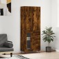 vidaXL Credenza Rovere Fumo 69,5x34x180 cm in Legno Multistrato vidaXL Credenza Rovere Fumo 69,5x34x180 cm in Legno Multistrato