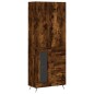 vidaXL Credenza Rovere Fumo 69,5x34x180 cm in Legno Multistrato vidaXL Credenza Rovere Fumo 69,5x34x180 cm in Legno Multistrato