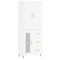 vidaXL Credenza Bianca 69,5x34x180 cm in Legno Multistrato vidaXL Credenza Bianca 69,5x34x180 cm in Legno Multistrato