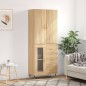 vidaXL Credenza Rovere Sonoma 69,5x34x180 cm in Legno Multistrato vidaXL Credenza Rovere Sonoma 69,5x34x180 cm in Legno Multistrato