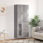 vidaXL Credenza Grigio Sonoma 69,5x34x180 cm in Legno Multistrato vidaXL Credenza Grigio Sonoma 69,5x34x180 cm in Legno Multistrato