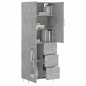 vidaXL Credenza Grigio Cemento 69,5x34x180 cm in Legno Multistrato vidaXL Credenza Grigio Cemento 69,5x34x180 cm in Legno Multistrato