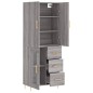 vidaXL Credenza Grigio Sonoma 69,5x34x180 cm in Legno Multistrato vidaXL Credenza Grigio Sonoma 69,5x34x180 cm in Legno Multistrato