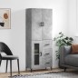vidaXL Credenza Grigio Cemento 69,5x34x180 cm in Legno Multistrato vidaXL Credenza Grigio Cemento 69,5x34x180 cm in Legno Multistrato