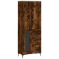 vidaXL Credenza Rovere Fumo 69,5x34x180 cm in Legno Multistrato vidaXL Credenza Rovere Fumo 69,5x34x180 cm in Legno Multistrato