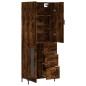 vidaXL Credenza Rovere Fumo 69,5x34x180 cm in Legno Multistrato vidaXL Credenza Rovere Fumo 69,5x34x180 cm in Legno Multistrato