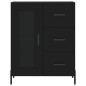 vidaXL Credenza Nera 69,5x34x180 cm in Legno Multistrato vidaXL Credenza Nera 69,5x34x180 cm in Legno Multistrato