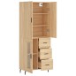 vidaXL Credenza Rovere Sonoma 69,5x34x180 cm in Legno Multistrato vidaXL Credenza Rovere Sonoma 69,5x34x180 cm in Legno Multistrato
