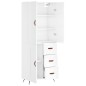 vidaXL Credenza Bianco Lucido 69,5x34x180 cm in Legno Multistrato vidaXL Credenza Bianco Lucido 69,5x34x180 cm in Legno Multistrato