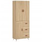 vidaXL Credenza Rovere Sonoma 69,5x34x180 cm in Legno Multistrato vidaXL Credenza Rovere Sonoma 69,5x34x180 cm in Legno Multistrato