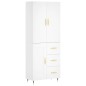 vidaXL Credenza Bianca 69,5x34x180 cm in Legno Multistrato vidaXL Credenza Bianca 69,5x34x180 cm in Legno Multistrato