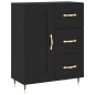 vidaXL Credenza Nera 69,5x34x180 cm in Legno Multistrato vidaXL Credenza Nera 69,5x34x180 cm in Legno Multistrato