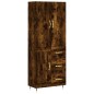 vidaXL Credenza Rovere Fumo 69,5x34x180 cm in Legno Multistrato vidaXL Credenza Rovere Fumo 69,5x34x180 cm in Legno Multistrato
