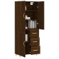 vidaXL Credenza Rovere Marrone 69,5x34x180 cm in Legno Multistrato vidaXL Credenza Rovere Marrone 69,5x34x180 cm in Legno Multistrato