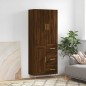 vidaXL Credenza Rovere Marrone 69,5x34x180 cm in Legno Multistrato vidaXL Credenza Rovere Marrone 69,5x34x180 cm in Legno Multistrato