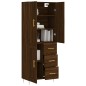 vidaXL Credenza Rovere Marrone 69,5x34x180 cm in Legno Multistrato vidaXL Credenza Rovere Marrone 69,5x34x180 cm in Legno Multistrato