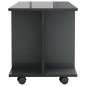 Mobile TV con Ruote Grigio Lucido 80x40x40 cm in Truciolato Mobile TV con Ruote Grigio Lucido 80x40x40 cm in Truciolato