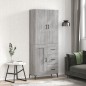vidaXL Credenza Grigio Sonoma 69,5x34x180 cm in Legno Multistrato vidaXL Credenza Grigio Sonoma 69,5x34x180 cm in Legno Multistrato