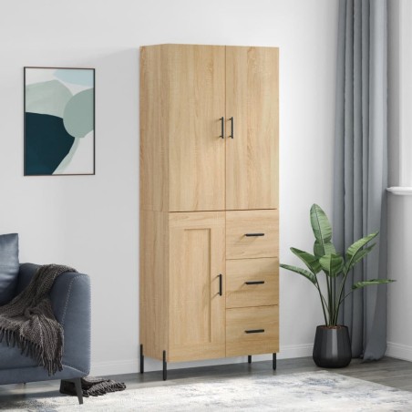 vidaXL Credenza Rovere Sonoma 69,5x34x180 cm in Legno Multistrato