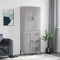 vidaXL Credenza Grigio Sonoma 69,5x34x180 cm in Legno Multistrato vidaXL Credenza Grigio Sonoma 69,5x34x180 cm in Legno Multistrato