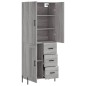 vidaXL Credenza Grigio Sonoma 69,5x34x180 cm in Legno Multistrato vidaXL Credenza Grigio Sonoma 69,5x34x180 cm in Legno Multistrato