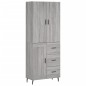 vidaXL Credenza Grigio Sonoma 69,5x34x180 cm in Legno Multistrato vidaXL Credenza Grigio Sonoma 69,5x34x180 cm in Legno Multistrato