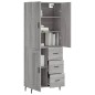 vidaXL Credenza Grigio Sonoma 69,5x34x180 cm in Legno Multistrato vidaXL Credenza Grigio Sonoma 69,5x34x180 cm in Legno Multistrato