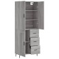 vidaXL Credenza Grigio Sonoma 69,5x34x180 cm in Legno Multistrato vidaXL Credenza Grigio Sonoma 69,5x34x180 cm in Legno Multistrato