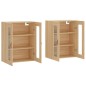 vidaXL Armadietti a Parete 2 pz Rovere Sonoma in Legno Multistrato vidaXL Armadietti a Parete 2 pz Rovere Sonoma in Legno Multistrato