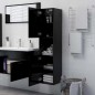 Armadio da Bagno Nero 30x30x130 cm in Truciolato Armadio da Bagno Nero 30x30x130 cm in Truciolato