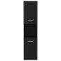 Armadio da Bagno Nero 30x30x130 cm in Truciolato Armadio da Bagno Nero 30x30x130 cm in Truciolato