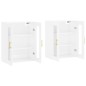 vidaXL Armadietti a Parete 2 pz Bianco Lucido in Legno Multistrato vidaXL Armadietti a Parete 2 pz Bianco Lucido in Legno Multistrato