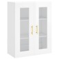 vidaXL Armadietti a Parete 2 pz Bianco Lucido in Legno Multistrato vidaXL Armadietti a Parete 2 pz Bianco Lucido in Legno Multistrato