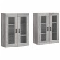 vidaXL Armadietti a Parete 2 pz Grigio Sonoma in Legno Multistrato vidaXL Armadietti a Parete 2 pz Grigio Sonoma in Legno Multistrato