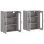 vidaXL Armadietti a Parete 2 pz Grigio Sonoma in Legno Multistrato vidaXL Armadietti a Parete 2 pz Grigio Sonoma in Legno Multistrato