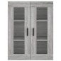 vidaXL Armadietti a Parete 2 pz Grigio Sonoma in Legno Multistrato vidaXL Armadietti a Parete 2 pz Grigio Sonoma in Legno Multistrato