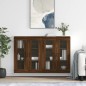 vidaXL Armadietti a Parete 2 pz Rovere Marrone in Legno Multistrato vidaXL Armadietti a Parete 2 pz Rovere Marrone in Legno Multistrato