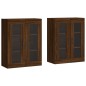 vidaXL Armadietti a Parete 2 pz Rovere Marrone in Legno Multistrato vidaXL Armadietti a Parete 2 pz Rovere Marrone in Legno Multistrato
