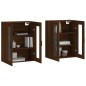 vidaXL Armadietti a Parete 2 pz Rovere Marrone in Legno Multistrato vidaXL Armadietti a Parete 2 pz Rovere Marrone in Legno Multistrato